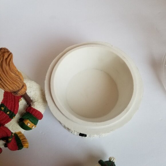 Avon Jolly Snowman Dip Set 2 Piece with Stainless Steel Spreader Knife - Picture 9 of 10